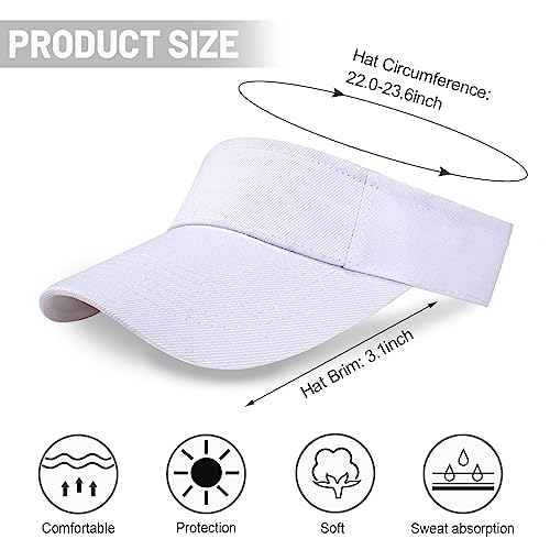 Ultrafun 12 Pack Sun Visor Hats Women Men Outdoor Sports Beach - color: 12pack-orange