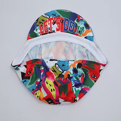 Funny Cycling Cap - Polyester Cartoon Cycling Hat-Under Helmet - Cycling Helmet Liner Breathable&Sweat Uptake - color: Kkk