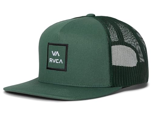 RVCA Men's VA All The Way Trucker Hat - color: Balsam Green