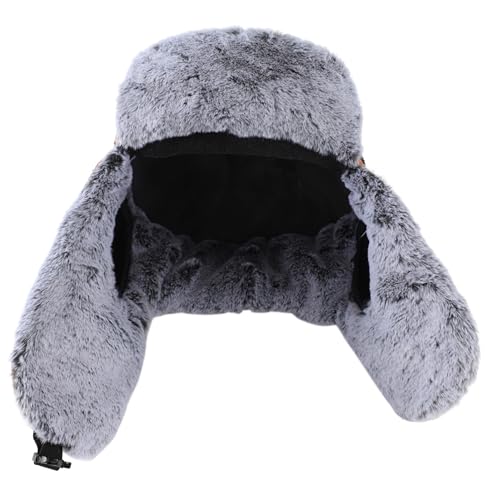 Connectyle Men's Trapper Hat with Faux Fur Linning Eskimo Windproof Winter Warm Hats Ushanka Hunting Hat - color: Caramel