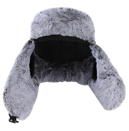 Connectyle Men's Trapper Hat with Faux Fur Linning Eskimo Windproof Winter Warm Hats Ushanka Hunting Hat - color: Caramel