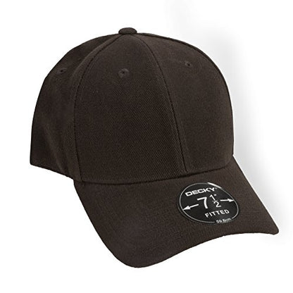 DECKY Fitted Cap - color: Brown, size: 7 1/2