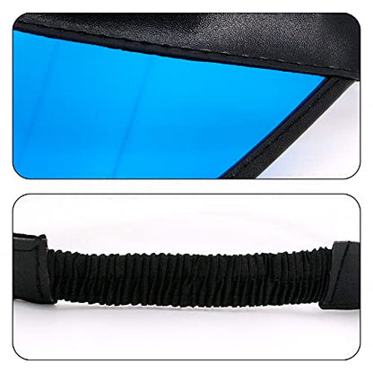 Giovacker Womens Mens PVC Clear Colorful Sun Visor Hats - color: Yellow + Blue + Red