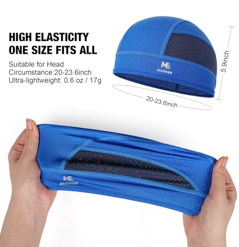MELASA Cooling Skull Cap Breathable Sweat-Wicking Under Helmet - color: Blue
