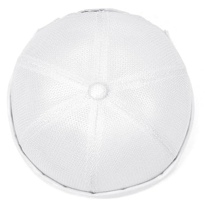Mens Mesh Brimless Cap with No Brim, Summer Docker Cap Beanie Hat Flip Sailor Skullcap Breathable - color: White