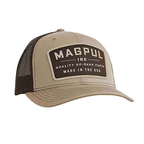 Magpul Trucker Hat Snap Back Baseball Cap, One Size Fits Most - color: Go Bang Khaki