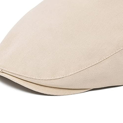 STARANCE Men Thin Cotton Gatsby Newsboy Cap - color: Khaki, size: 7 1/2