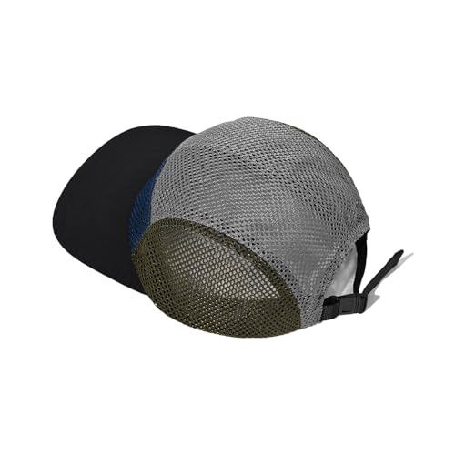 CLAPE Mesh 5 Panel Cap Flat Bill Dad Hat Quick Dry Baseball Cap Cooling Sports Hat Unstructured Trucker Cap Hiphop Dad Hat - color: Wbqw241-gray