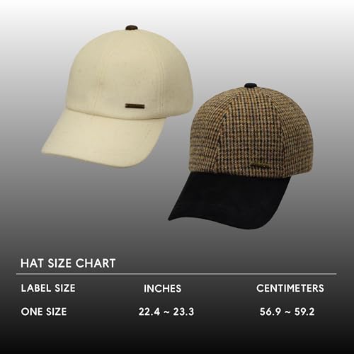 Fits Y'all Wool Suede Houndstooth Baseball Cap: Adjustable Relaxed Fit for Men, Women, and All Genders - color: Navy Blue
