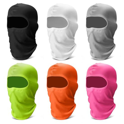 Fivali 6 Pack Balaclava Face Ski Mask: Windproof Breathable Full Head Cover - color: Multicolor Bright 6pack