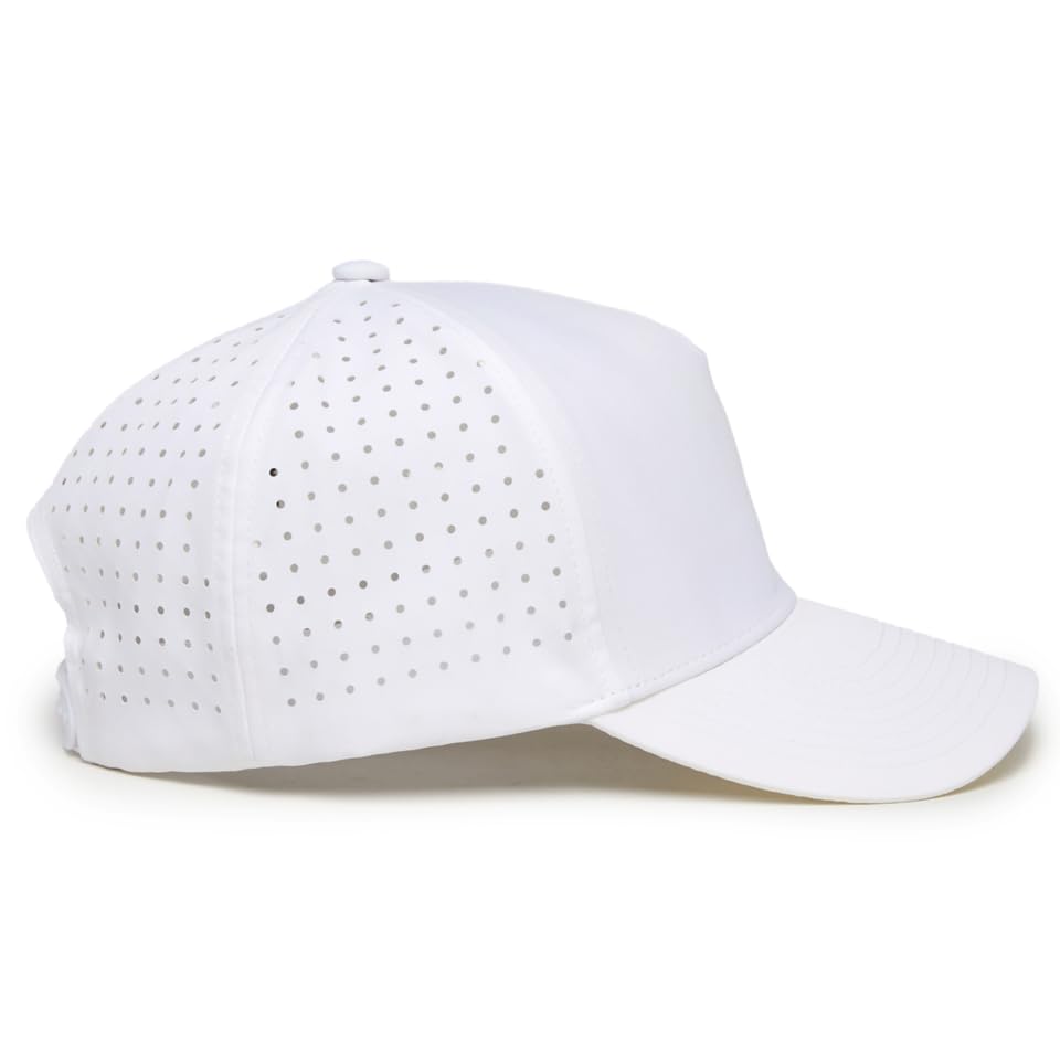 Funky Junque Mens High Crown Golf Hat, Performance Golf Cap - color: Legalize Mulligans - White