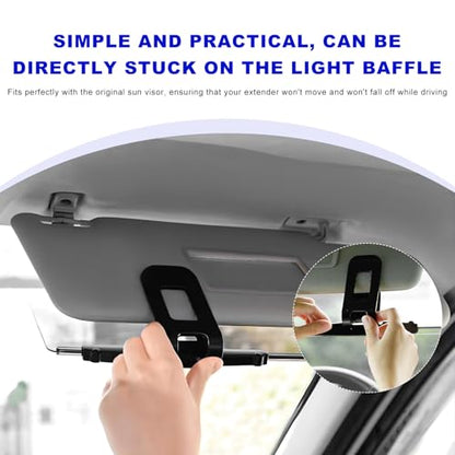 DXNQ Sun Visor for Car, HD Anti-Glare Polarized Sunshade Extender Clip on Auto Sun Visor, Adjustable Vehicle Sun Shade Extension Protect from Sun Glare Snow Blindness UV Rays - size: 1 PCS