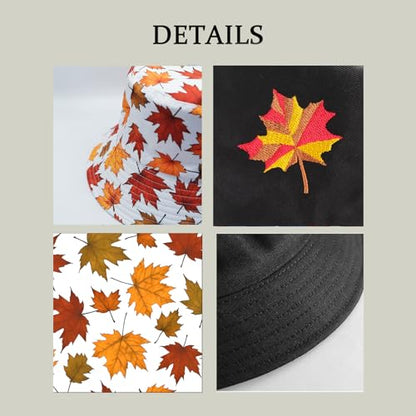 Bucket Hat for Men Women Funny Holiday Fishing Hat Cute Fisherman Cap - color: T-leaves