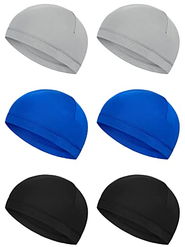 Boao Doo Rags Skull Cap for Men Sweat Wick - color: Black, Grey, Blue, size: Large