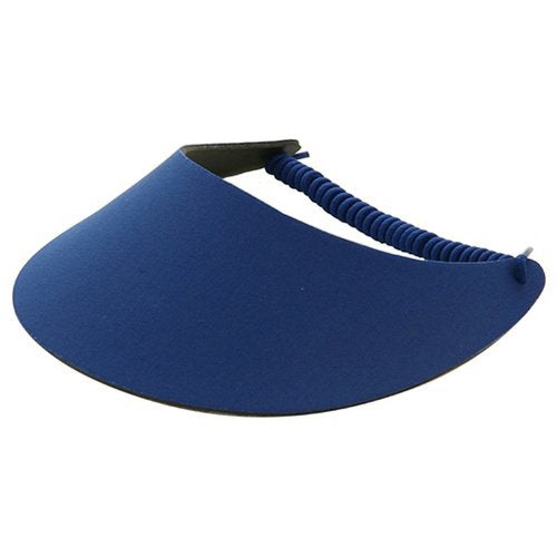 MG Women's Cotton Solid String Sun Visor Hat - color: Royal