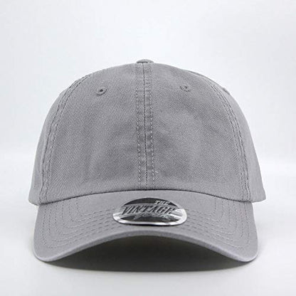 Classic Blank Dad Hat Cotton Adjustable Strap Baseball Cap - color: Gray