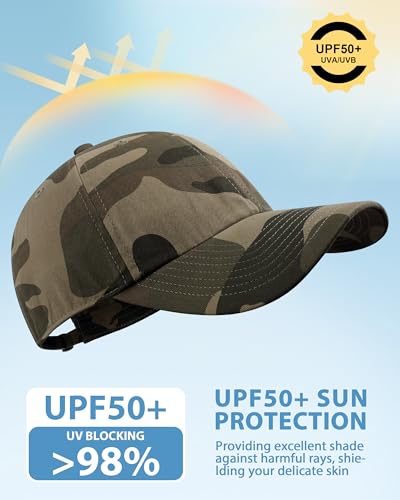 GADIEMKENSD Unstructured Baseball Cap Adjustable, Running Hat for Men Women, Cotton Dad Hat Plain for Outdoors Activities - color: Camo Desert