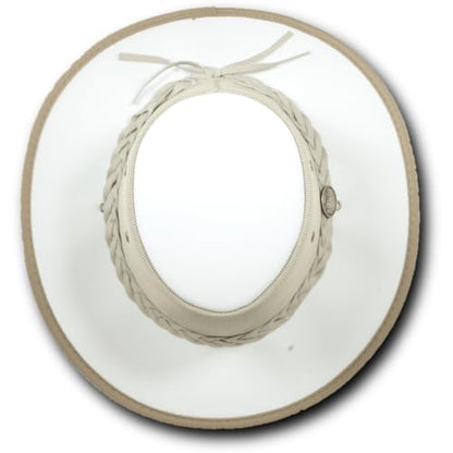 Mesh Drover Cotton Canvas Hat by Barmah - color: Cream, size: XX-Large