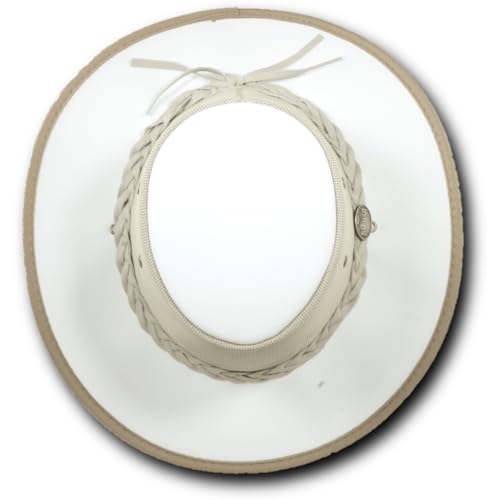 Mesh Drover Cotton Canvas Hat by Barmah - color: Cream, size: Medium