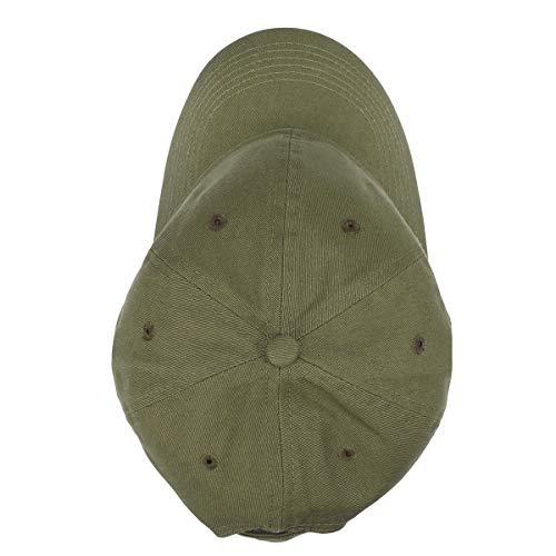 Falari Classic Baseball Cap Dad Hat 100% Cotton Soft Adjustable Size - color: Army Green