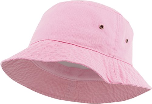 KBETHOS® 100% Cotton Washed Bucket Hat - color: Pink, size: Small-Medium