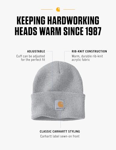 Carhartt Men's Iconic A18 Watch Cap Beanie - color: Heather Gray