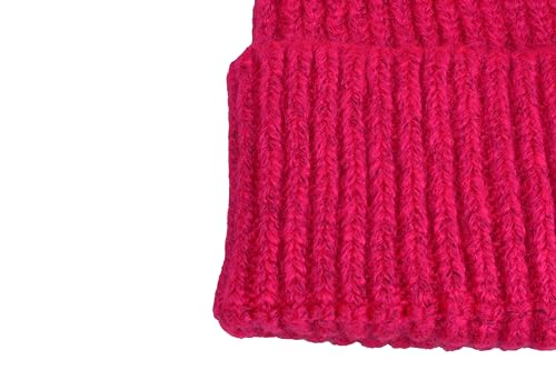 Seamless Beanie Cap, Acrylic Unisex Winter Beanie - color: Pink
