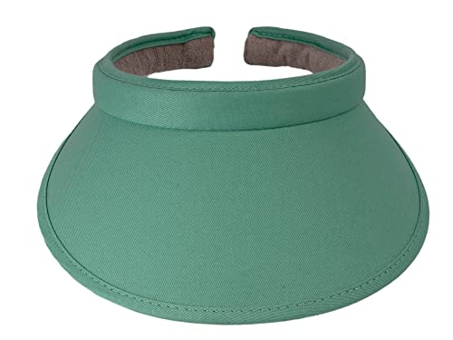TOP HEADWEAR Sports Cotton Twill Clip-On Visor 3.5 Inch Wide Brim - color: Winter Green