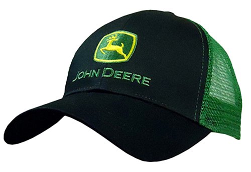 John Deere Farm State Pride Contrast Mesh Back Core Baseball Cap - color: Black/Green
