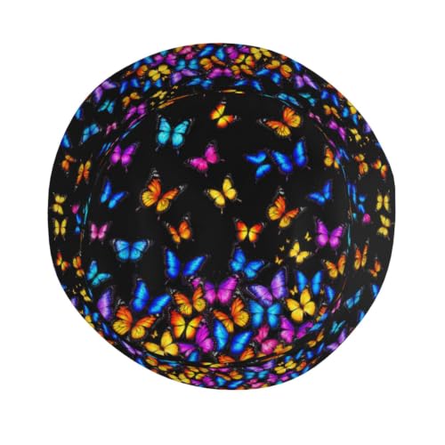 Bucket Hat Unisex for Men Women Cute Funny Fashion Fishing Hat Trippy Art Casual Fisherman Cap - color: Butterfly