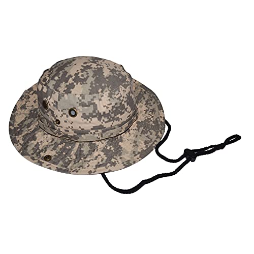 Newhattan Boonie Safari Bucket Hat Foldable Military Style Cap - color: Grey Digital Camo, size: Large-X-Large