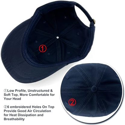 Loneshark Short Brim Baseball Cap for Running Small Bill Umpire Hat - color: Navy