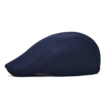 VOBOOM Men's Cotton Flat Ivy Gatsby Newsboy Driving Hat Cap - color: Navy