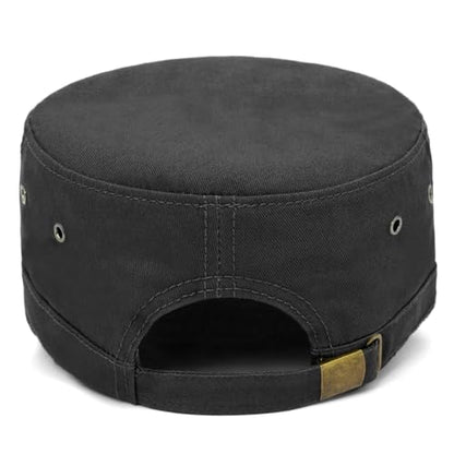 Cadet Hat Flat Top Hats Army Military Caps for Men Women - color: Gray D