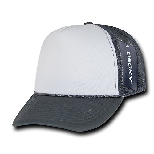 DECKY Two Tone Foam Trucker Cap, Charcoal, One Size