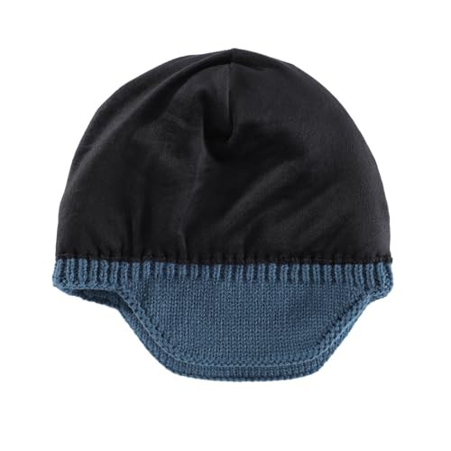 Home Prefer Mens Winter Hat Knit Earflap Hat Stocking Caps with Ears Beanie Hat - color: Airforce Blue