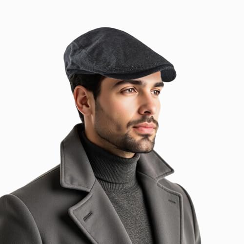 Newsboy Cap for Men/Women Newsboys Hat Men Beret Hats Soft & Comfortable Dress Beret Fashionable Caps for Daily Wear - color: Charcoal, size: X-Large