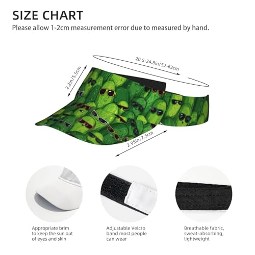 Unisex Adjustable Sports Sun Visor - color: Glasses