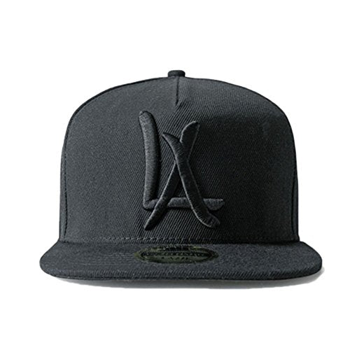 N10 Classic Punk Hip-Hop Baseball Cap,Flat-Brimmed Hat,100% Cotton Adjustable Snapback Hat for Men Or Women - color: Black