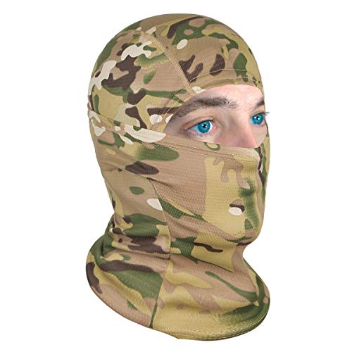Achiou Ski Mask for Men and Women, Lightweight UV Balaclava Face Cover - color: All Terrain Camouflage