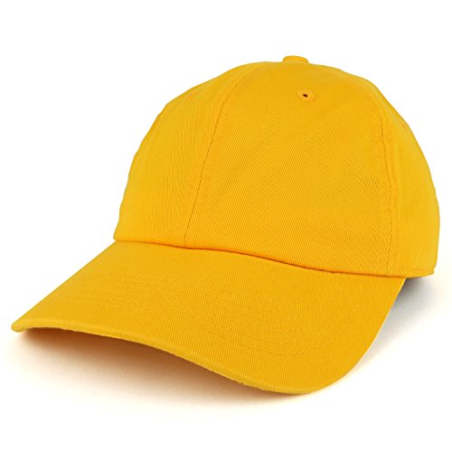 Trendy Apparel Shop Plain Unstructured Relaxed Style Dad Hat - color: Gold