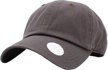 KBETHOS® Classic Washed Cotton Baseball Cap - color: Dark Gray