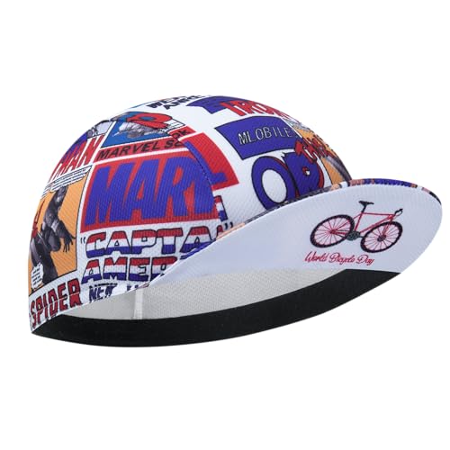 Cycling Cap for Man and Woman Cycling Hat Under Helmet-Polyester Breathable Sweat Absorbent - color: Flo-18