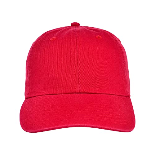 Lids Blank Baseline Dad Adjustable Strapback Hat - color: Red