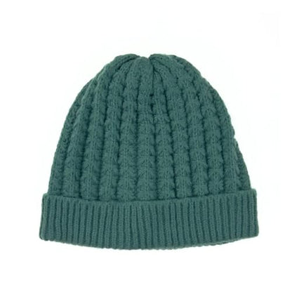 Humble Hilo Knit Hats Beanies for Women Winter Pom Beanie Men or Women Beanies Cable Knit Beanie - color: Dark Teal