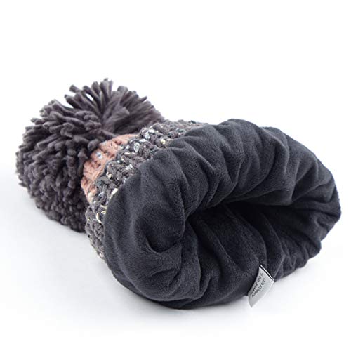 C.C Exclusives Women's Winter Seed Stitched Confetti Pom Beanie Hat (HAT-1816)(HAT-2214)(HAT-2085)(HAT-3841) - color: Grey Denim