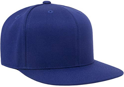 Flexfit Men's Flexfit 210 Fitted Flat Bill Cap Hat - color: Royal, size: Small-Medium