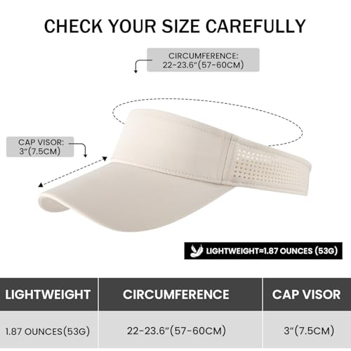 STARANCE Unisex Sun Visor Cap for Men Woman - color: Khaki