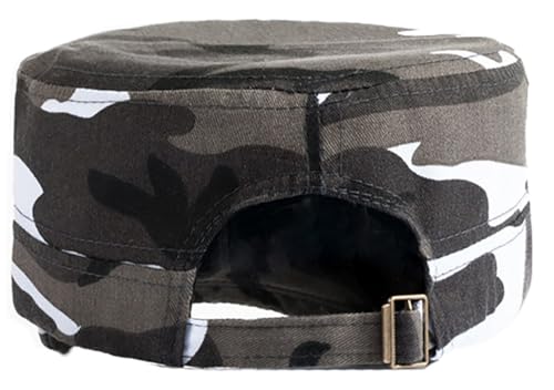 2 Pack Cadet Army Caps Flat Top Military Hats for Men Women - color: City Camo