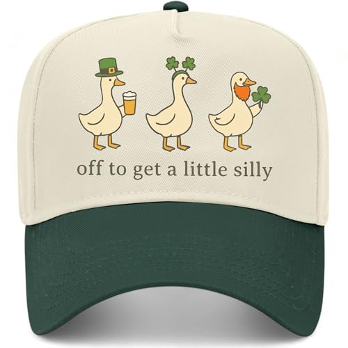 Off to Get A Little Silly Hat | St. Patrick's Day | Premium Adjustable Snapback Baseball Trucker Hats for Men & Women - color: Green/Natural